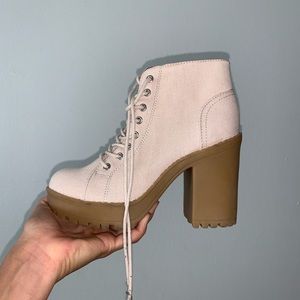 Pink /Beige boots
